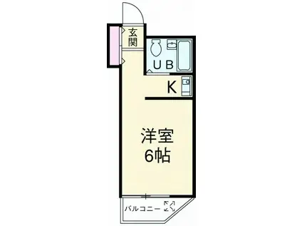 グランドボナール妙蓮寺(ワンルーム/2階)の間取り写真
