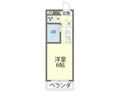 ユーコート鶴ヶ峰(ワンルーム/2階)の間取り写真