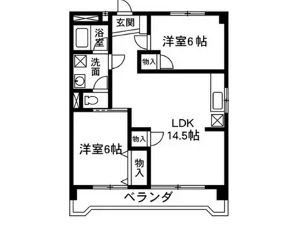 寺澤ハイツ(2LDK/4階)の間取り写真