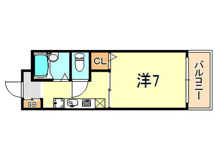 インペリアル伊川谷(1K/1階)の間取り写真