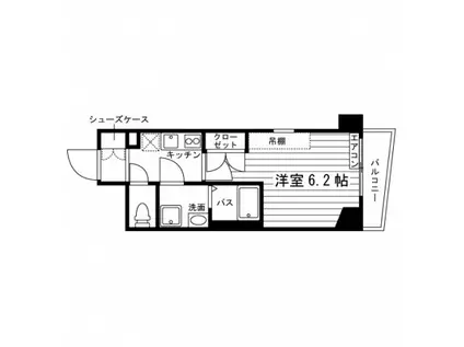 レジディア志村坂上(ワンルーム/6階)の間取り写真
