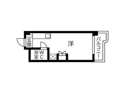 ハイム伊勝(ワンルーム/2階)の間取り写真