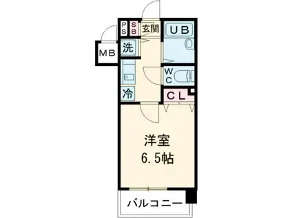 ガラ・シティ駒沢大学(1K/6階)の間取り写真