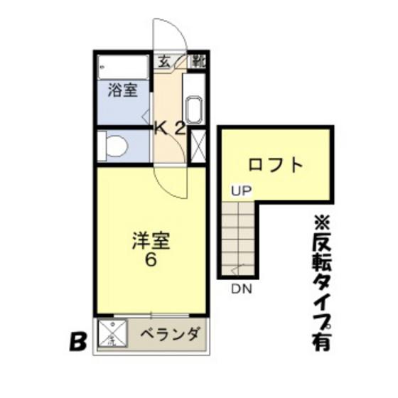 リバティー20(1K/2階)の間取り写真