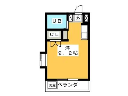 磐田グレイス第2マンション(ワンルーム/3階)の間取り写真