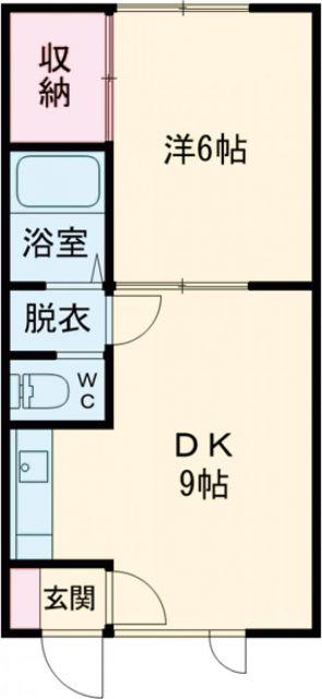 パステルコートミナト(1DK/1階)の間取り写真