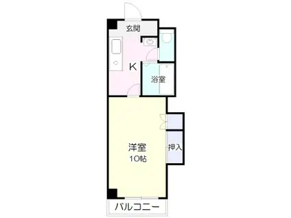 ル・レーヴ・アイ(1K/1階)の間取り写真