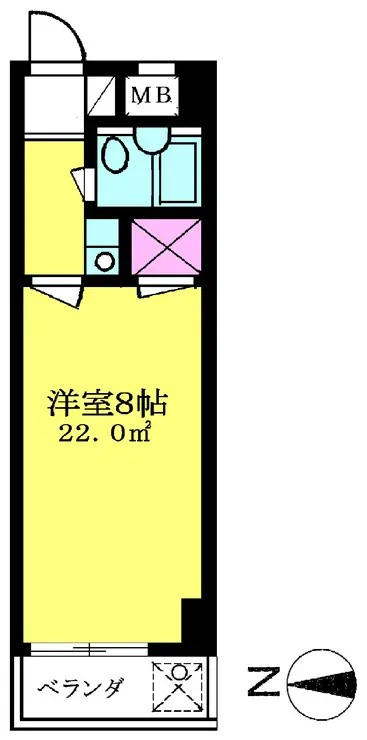 TISマンション堀の内 4階階 間取り