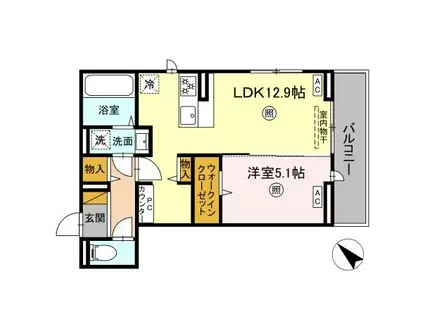 ホープドリームハウス(1LDK/2階)の間取り写真