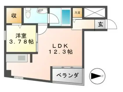 シャトーアンドホテル名駅南CHATEAU&HOTEL(1LDK/5階)の間取り写真