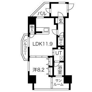 さくらHILLS ARAKO(1LDK/10階)の間取り写真