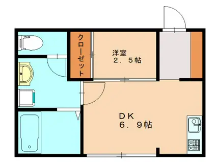 SORANONE(1DK/1階)の間取り写真