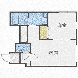 ブランノワール湖水(1LDK/4階)の間取り写真