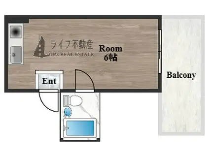 ネクストコーポレート1(ワンルーム/2階)の間取り写真