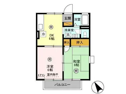 アネックス中野(2DK/2階)の間取り写真