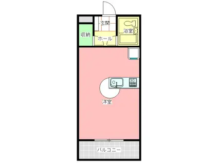 ステイ西原A(ワンルーム/1階)の間取り写真