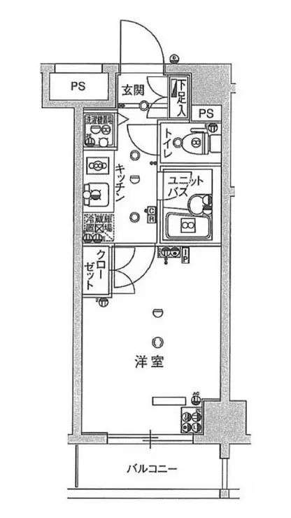 スカイコート品川大崎 1階階 間取り