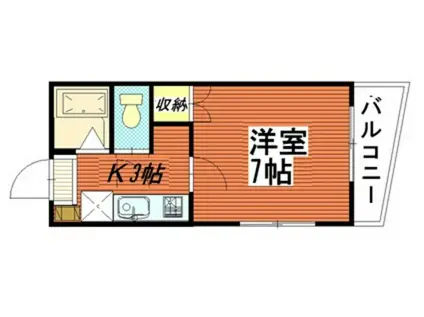 K・Tビル(1K/4階)の間取り写真