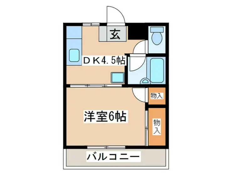 ルック西生田A 1階階 間取り