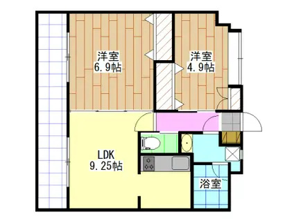 T-FLAT58(2LDK/5階)の間取り写真