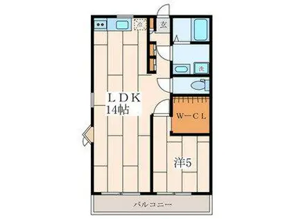 アコルデ妙蓮寺(1LDK/2階)の間取り写真