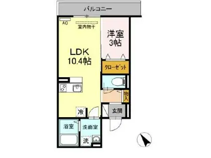 サンモール東川口 A棟(1LDK/3階)の間取り写真