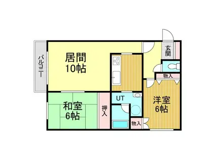 チェリーハイツAYA(2LDK/2階)の間取り写真