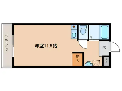 サンケイマンション第9ビル(ワンルーム/4階)の間取り写真