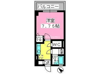 コスモコート(1K/3階)の間取り写真