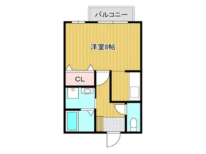 サンリバー21(1K/1階)の間取り写真