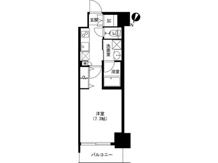 アーバネックス京橋(1K/5階)の間取り写真