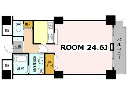 品川シーサイドビュータワーII(ワンルーム/3階)の間取り写真
