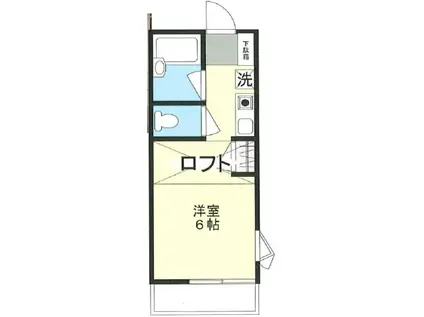 クラブアン(ワンルーム/2階)の間取り写真