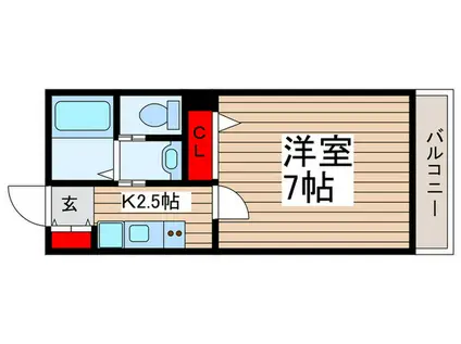 入間市豊岡3丁目(1K/3階)の間取り写真