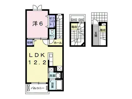 ダンデリオン I(1LDK/3階)の間取り写真