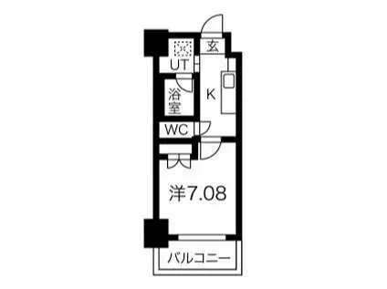 アールズタワー池下西(1K/7階)の間取り写真