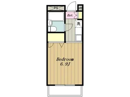 CSII(1K/2階)の間取り写真