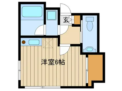 ファインブラッサム(1K/2階)の間取り写真