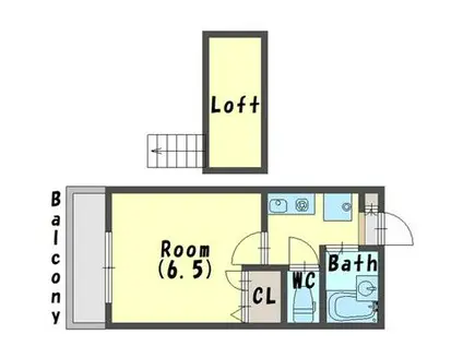 グラシア高丸(1K/2階)の間取り写真