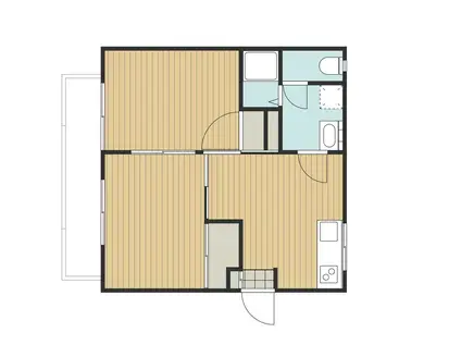 ALBA BILLS IV(2DK/1階)の間取り写真