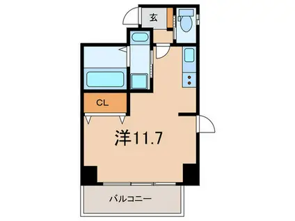 MAIN STAGE 芦屋パークサイド(ワンルーム/3階)の間取り写真