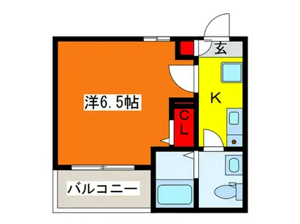 パルテ-ル王子神谷(1K/2階)の間取り写真