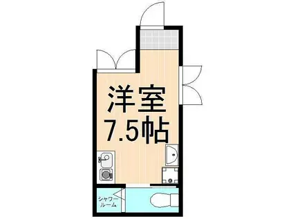 VARY`S北千住(ワンルーム/1階)の間取り写真