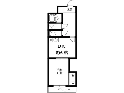 ネオハイツ阿倍野(1DK/2階)の間取り写真