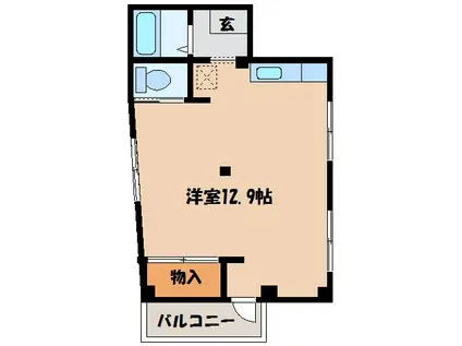 グリーンビル(ワンルーム/3階)の間取り写真