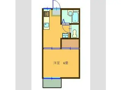 グリーンハイツ(1K/1階)の間取り写真