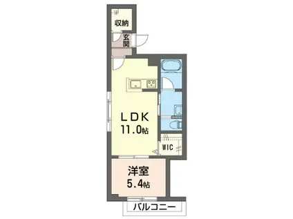 シャーメゾン南太田(1LDK/1階)の間取り写真