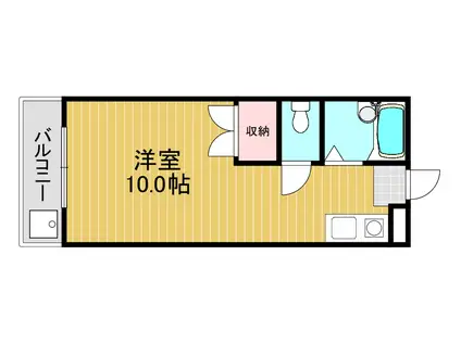 平和マンション(ワンルーム/2階)の間取り写真