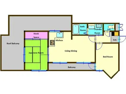 ホーユウパレス上大岡(2LDK/5階)の間取り写真