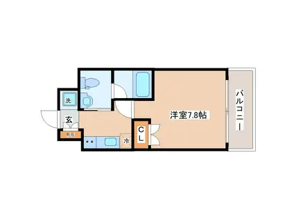 レジデンス片平(1K/13階)の間取り写真